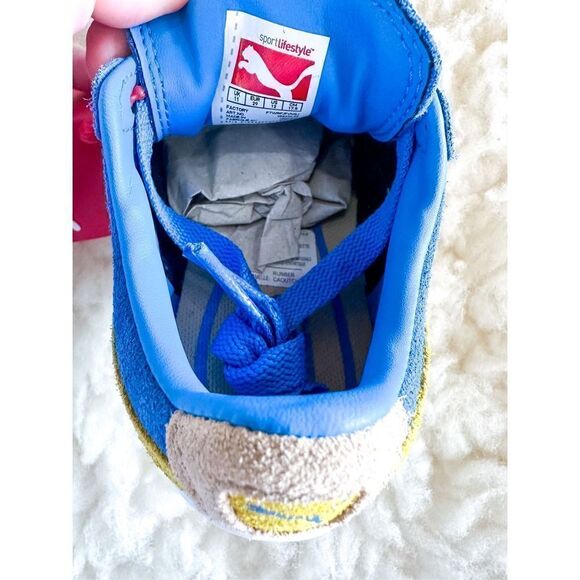 Puma Leather suede tropicali blue vibrant yellow Kids 12 - Picture 4 of 6